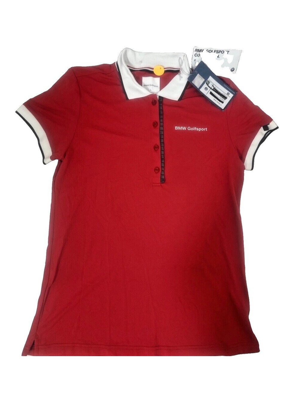 BMW Golfsport Polo Shirt Womens L Large Red NWT New Racing Motorsport Golf Top